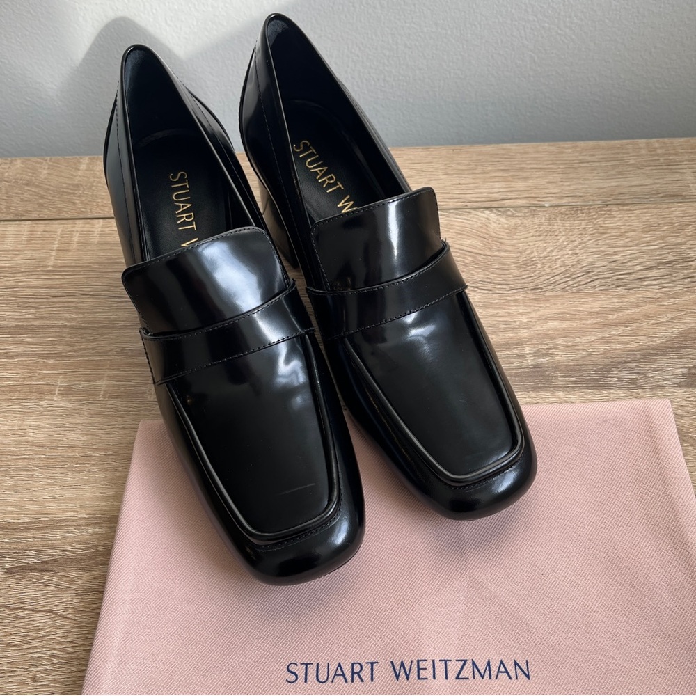 STUART WEITZMAN Black Loafers 7.5 NEW with TAGS Sleek 60 - Picture 8 of 15
